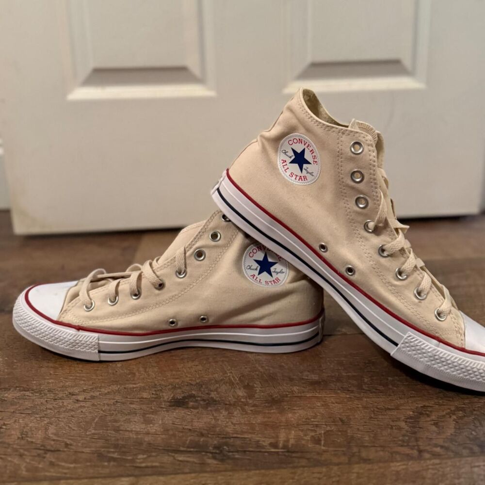 Converse Men's Cream and Tan Trainers